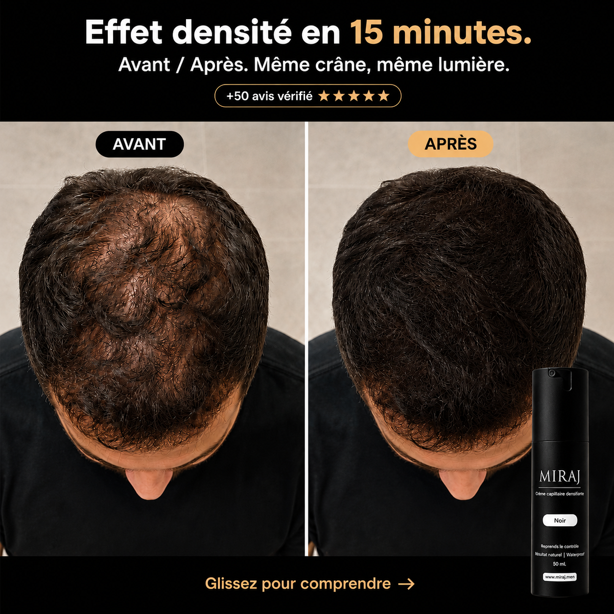 Crème capillaire densifiante