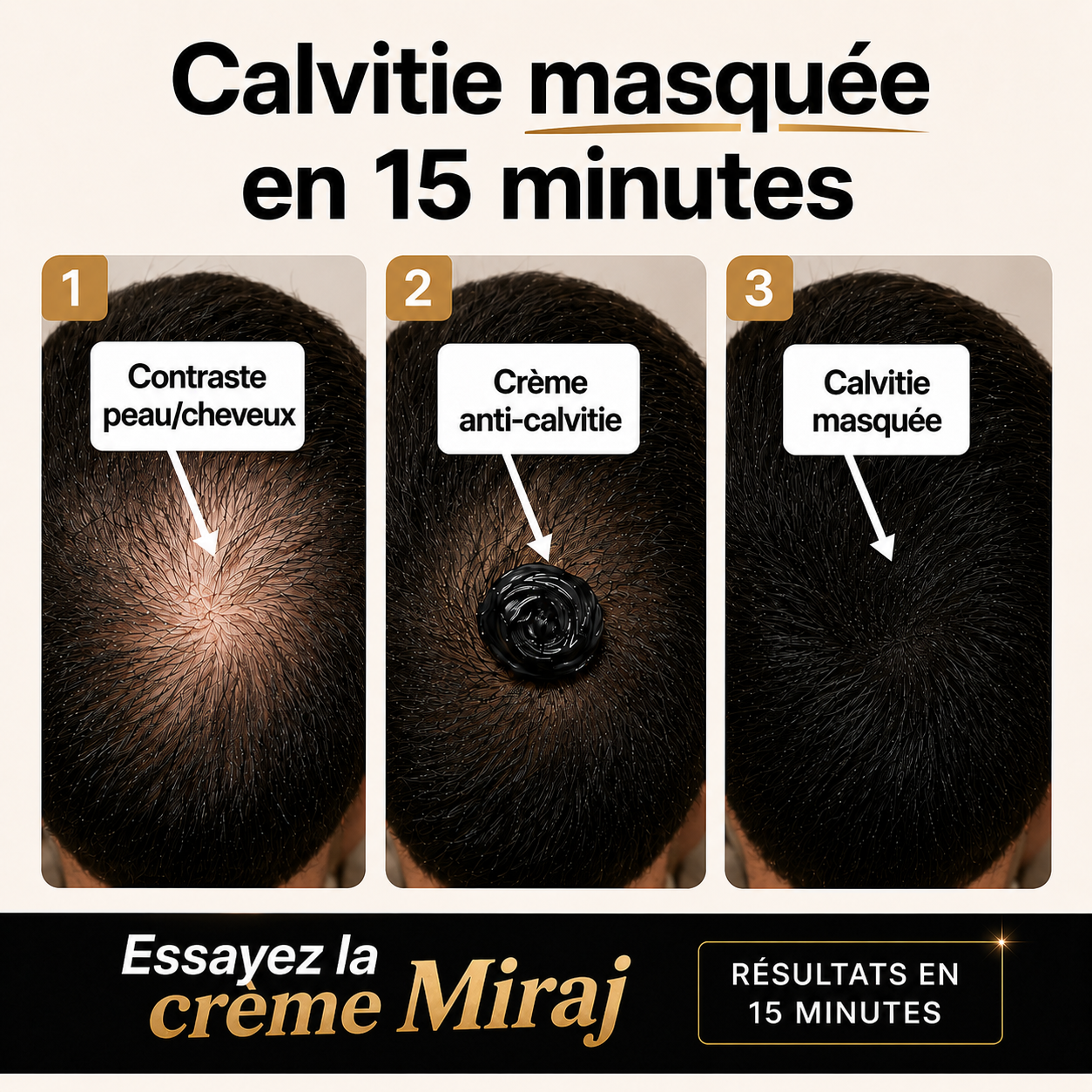 Crème capillaire densifiante