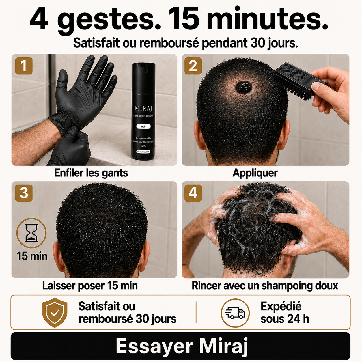 Crème capillaire densifiante